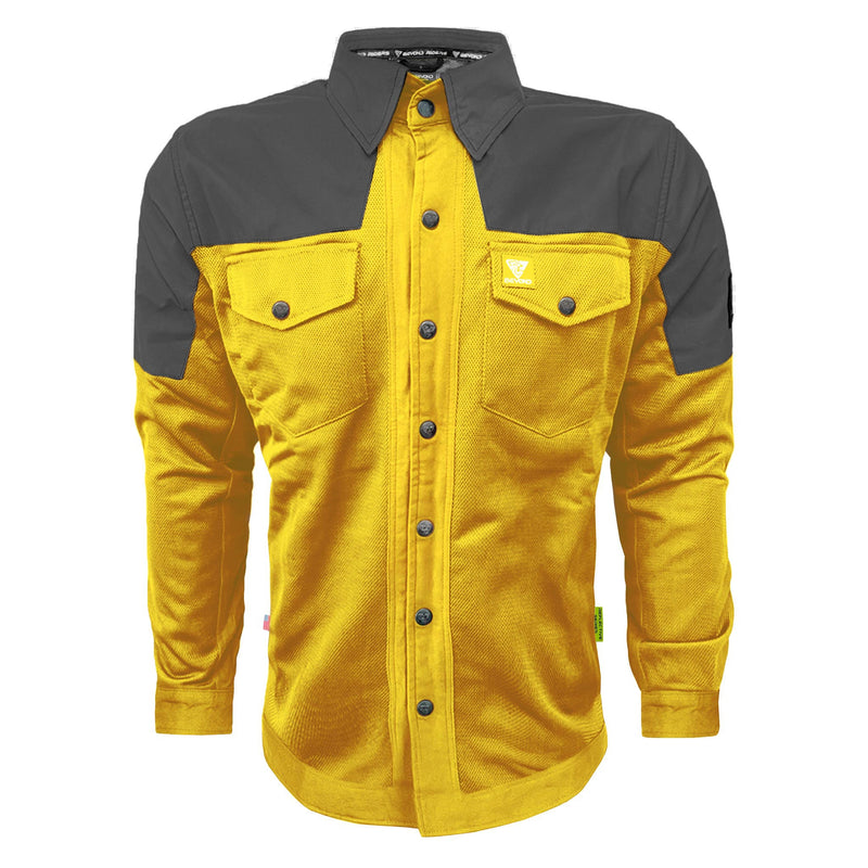 Load image into Gallery viewer, Summer Mesh Reflective Shirt Yellow Nebula - with Pads