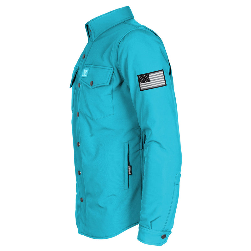 Load image into Gallery viewer, Protective SoftShell Winter Jacket for Men - Arctic Blue Matte