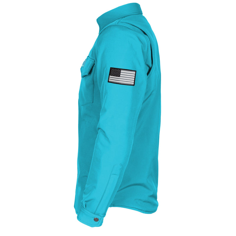 Load image into Gallery viewer, Protective SoftShell Winter Jacket for Men - Arctic Blue Matte