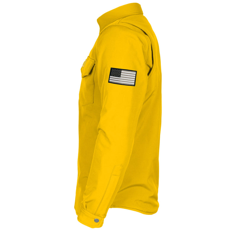Load image into Gallery viewer, Protective SoftShell Winter Jacket for Men - Yellow Matte