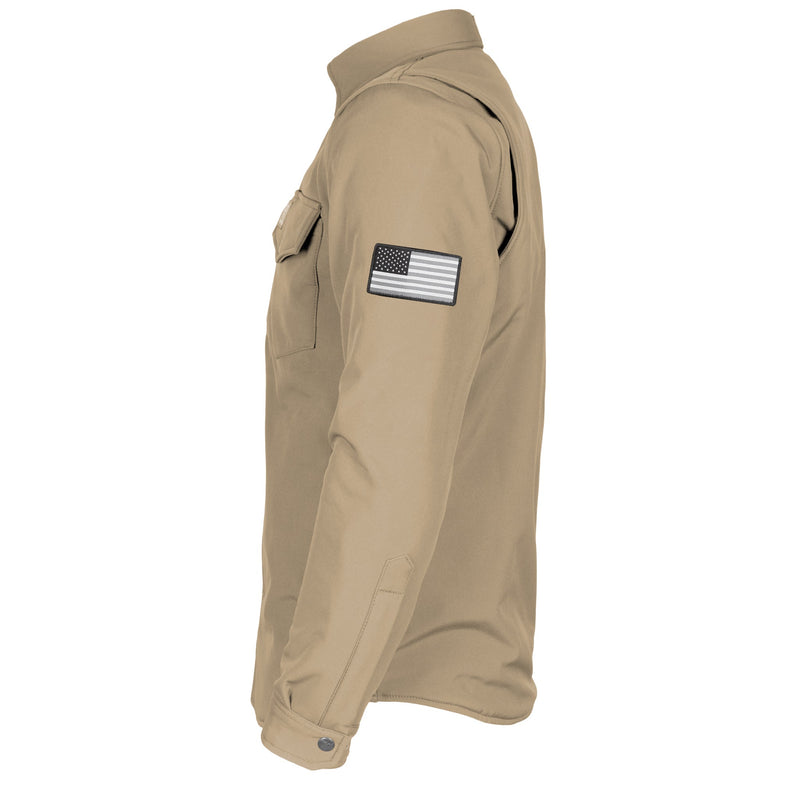 Load image into Gallery viewer, Protective SoftShell Winter Jacket for Men - Khaki Matte