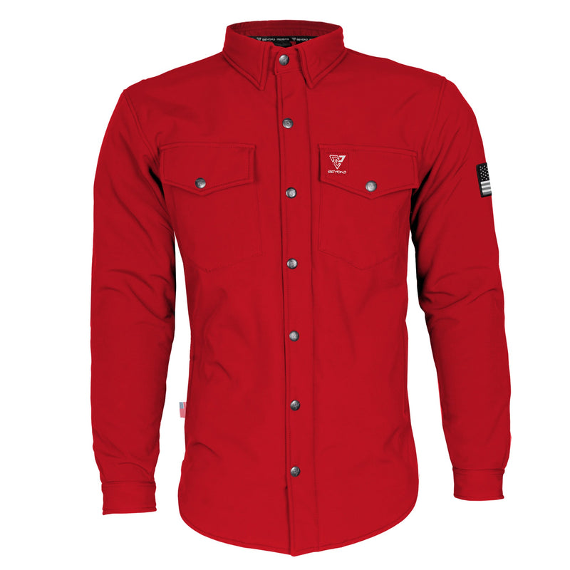Load image into Gallery viewer, Protective SoftShell Winter Jacket for Men - Red Matte