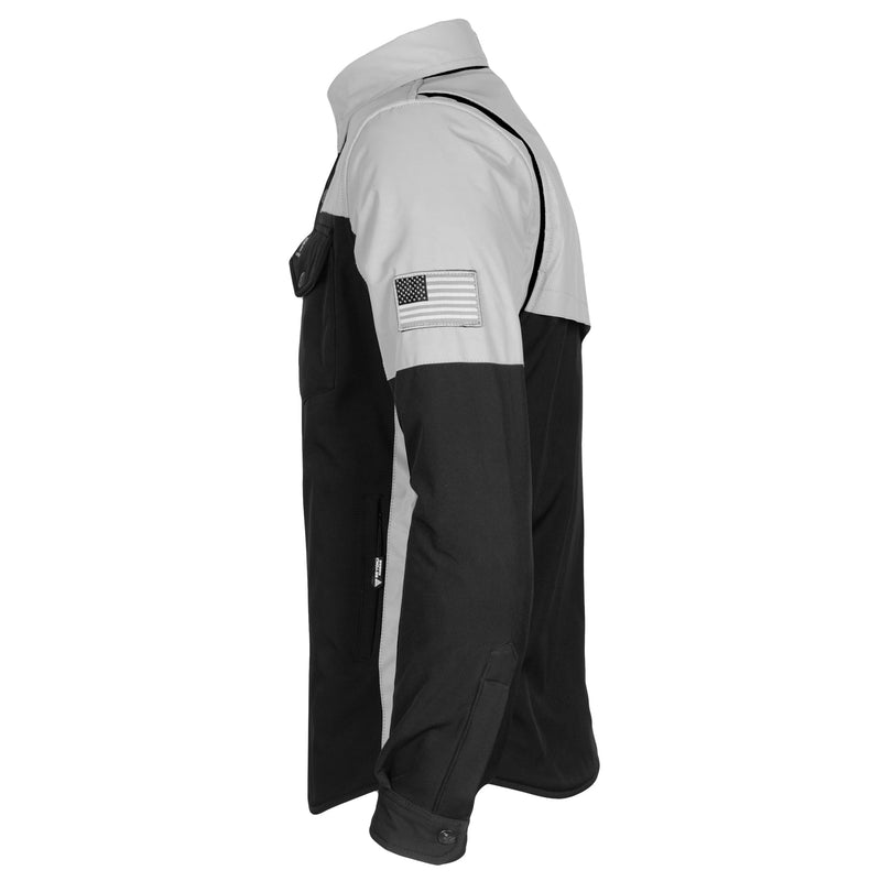 Load image into Gallery viewer, SoftShell Reflective "Alloy Eclipse" Winter Jacket for Men - Black and Silver