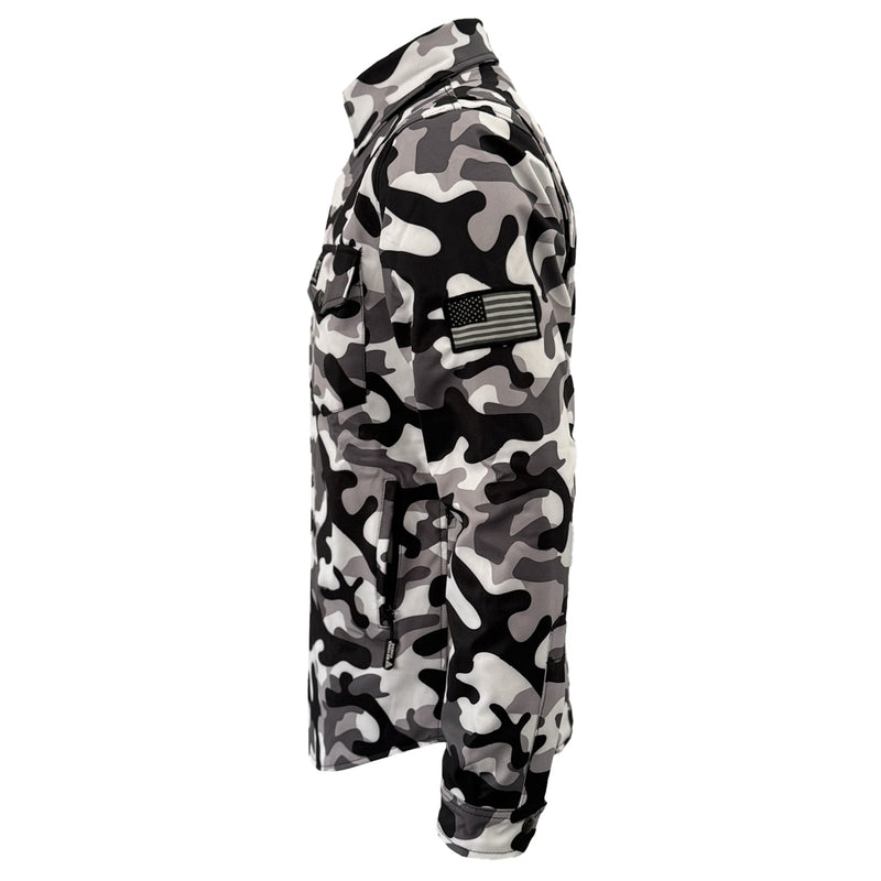 Load image into Gallery viewer, Protective SoftShell Winter Jacket for Men - Camouflage SnowFox