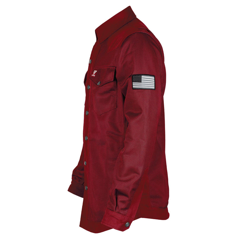 Load image into Gallery viewer, Protective Summer Mesh Shirt - Red Maroon Solid