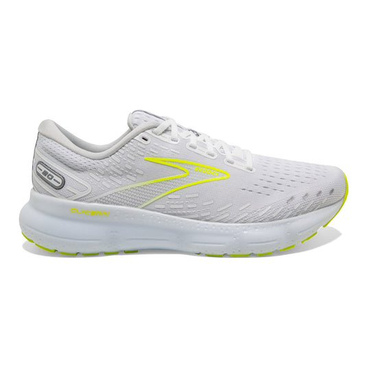Men's Brooks Glycerin 20, White/Nightlife, 7.5 D Medium - Skoutley Outdoors LLC