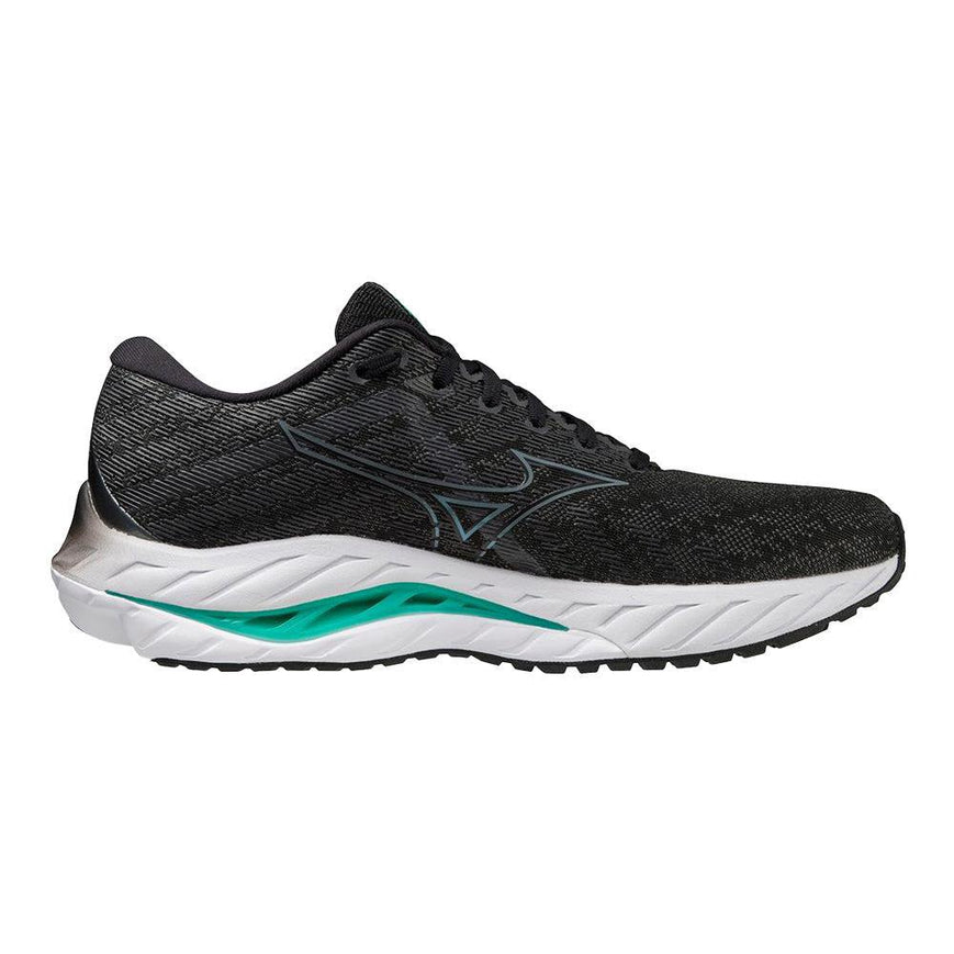Men's Mizuno Wave Inspire 19, Black/Metallic Grey, 11.5 2E Wide - Skoutley Outdoors LLC