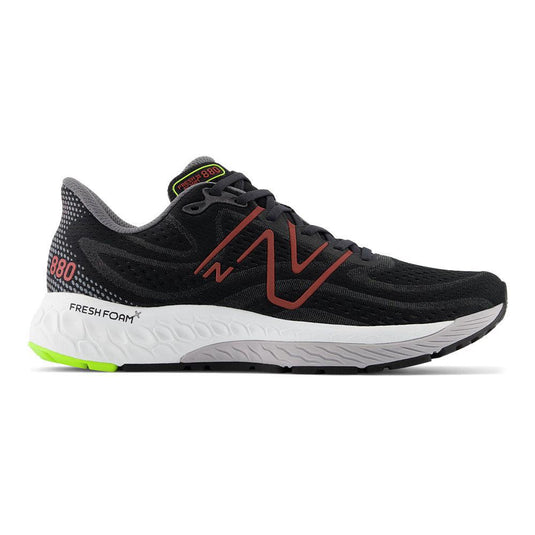 Men's New Balance Fresh Foam X 880v13, Black/Brick Red, 11 2E Wide - Skoutley Outdoors LLC