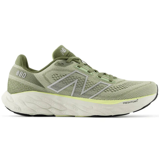 Men's New Balance Fresh Foam X 880v14, Olivine/Silver Metallic/Limelight, 11 D Medium - Skoutley Outdoors LLC