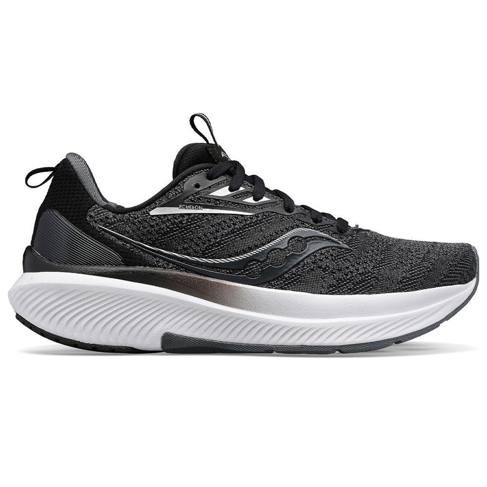 Men's Saucony Echelon 9, Black/White, 10 D Medium - Skoutley Outdoors LLC