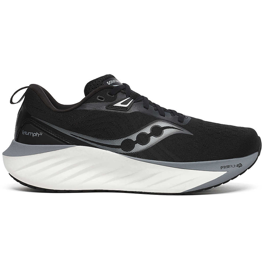 Men's Saucony Triumph 22, Black/White, 13 D Medium - Skoutley Outdoors LLC