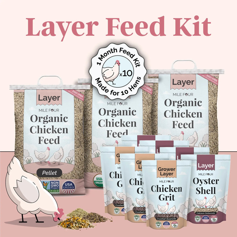 Load image into Gallery viewer, Layer Feed Kit | 1 Month of Organic Feed, Grit & Oyster Shell for 10 Layers