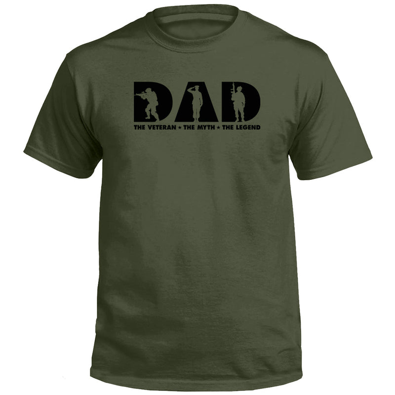 Load image into Gallery viewer, Dad The Veteran The Myth The Legend (Front)