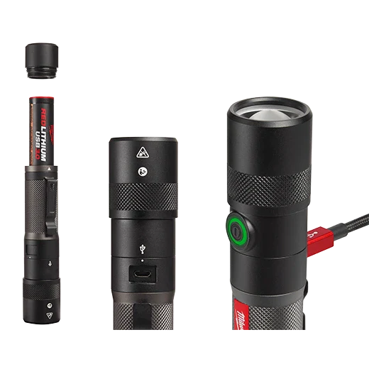 Load image into Gallery viewer, Milwaukee 2161-21 Redlithium™ USB 1100L Twist Focus Flashlight