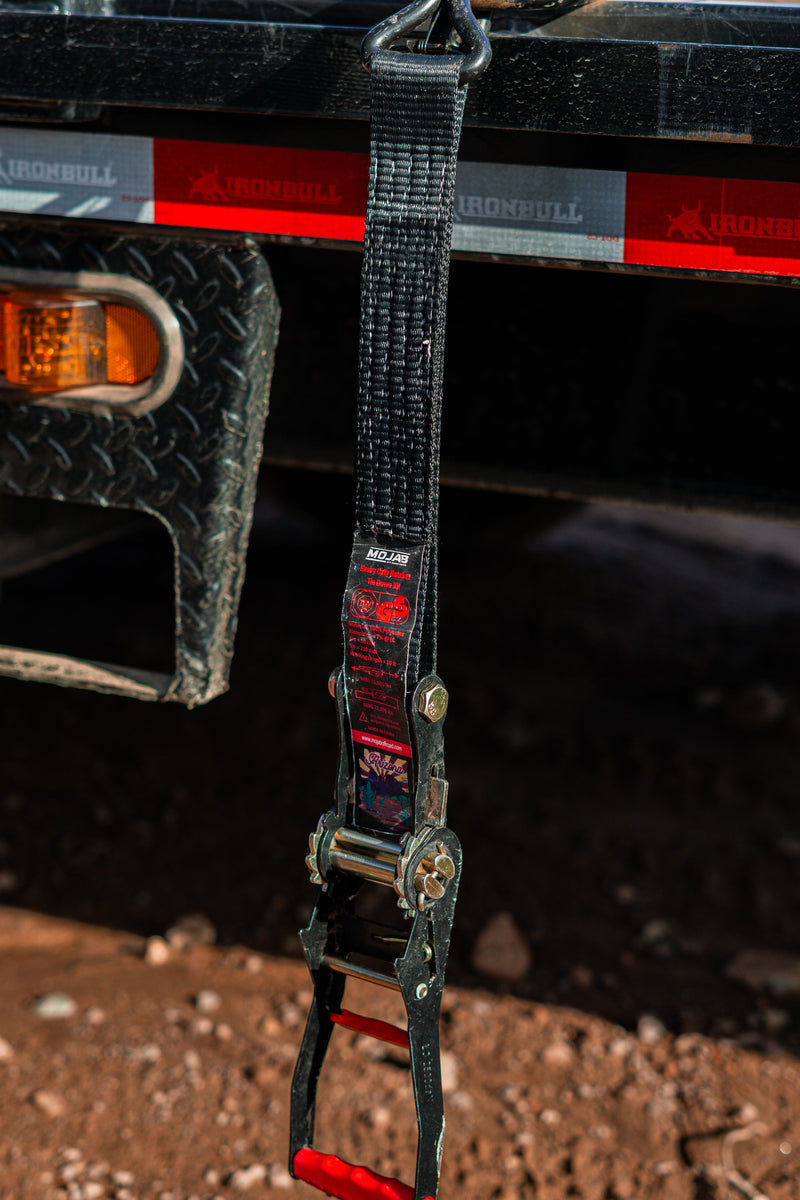 Load image into Gallery viewer, 2" x 10' Ratchet Tie-Down (Closed hook) and 2'' x 39'' Axle Tie-Down Set (Pack of 4) (Lifetime Warranty)