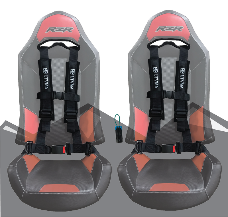 Load image into Gallery viewer, RZR 4-Point Harness Seat Pass Through Kit (2 Seats) with Override Clip