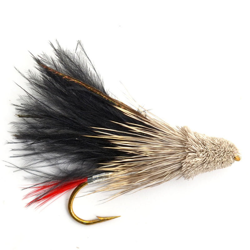 Load image into Gallery viewer, Black Marabou Muddler Minnow Streamer Fly - 4 Flies Size 4