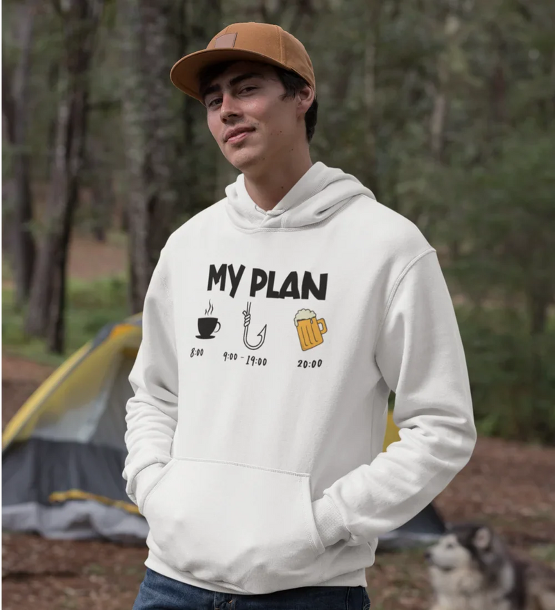 Load image into Gallery viewer, My Fishing Plan Unisex Hoodie