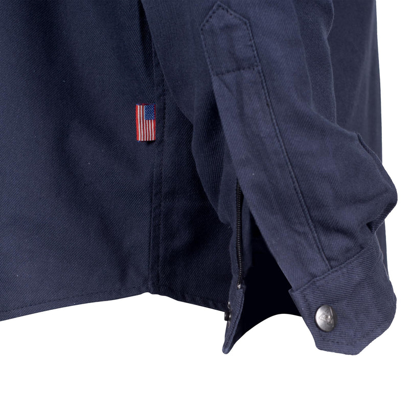Load image into Gallery viewer, Protective Flannel Shirt - Navy Blue Solid