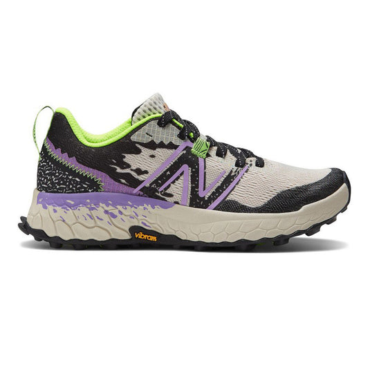 Women's New Balance Fresh Foam X Hierro V7, Moonbeam/Electric Purple, 7 B Medium - Skoutley Outdoors LLC