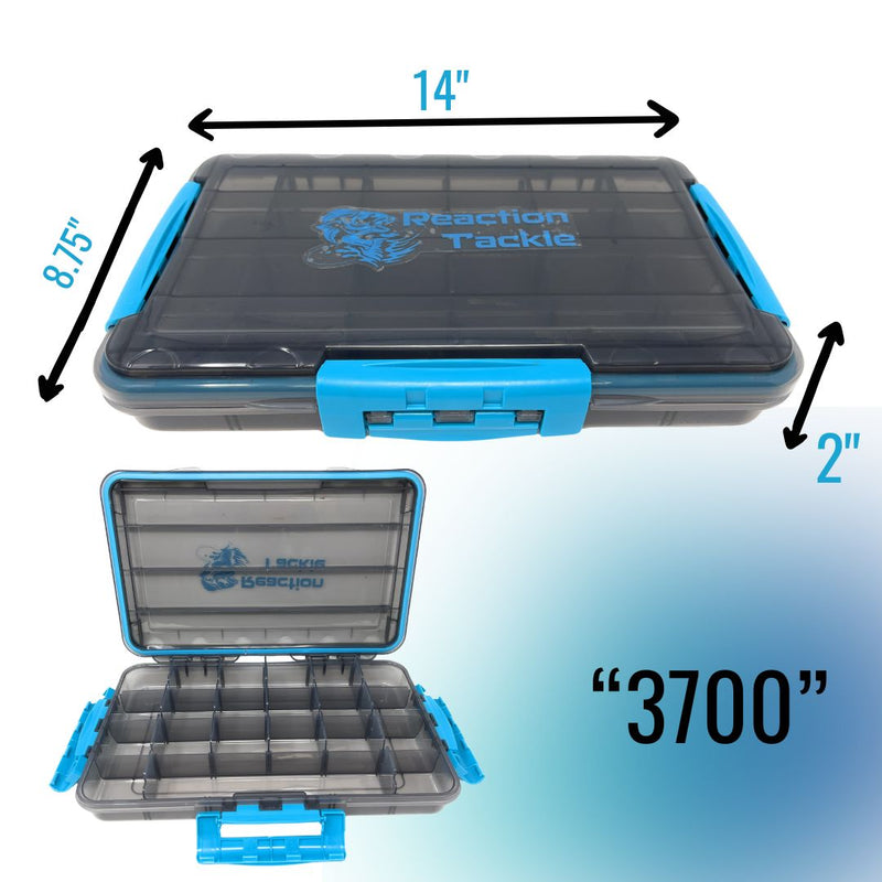 Load image into Gallery viewer, Reaction Tackle Premium Tackle Tray- High Performance and Water Resistant with 3 Resilient Clips