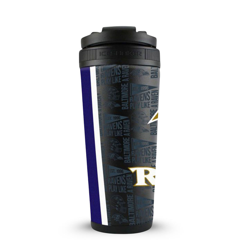Load image into Gallery viewer, Officially Licensed Baltimore Ravens 26oz Ice Shaker