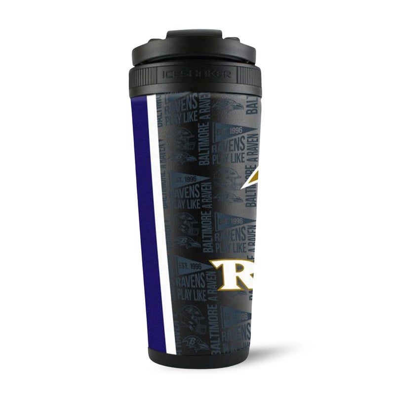 Load image into Gallery viewer, Officially Licensed Baltimore Ravens 26oz Ice Shaker