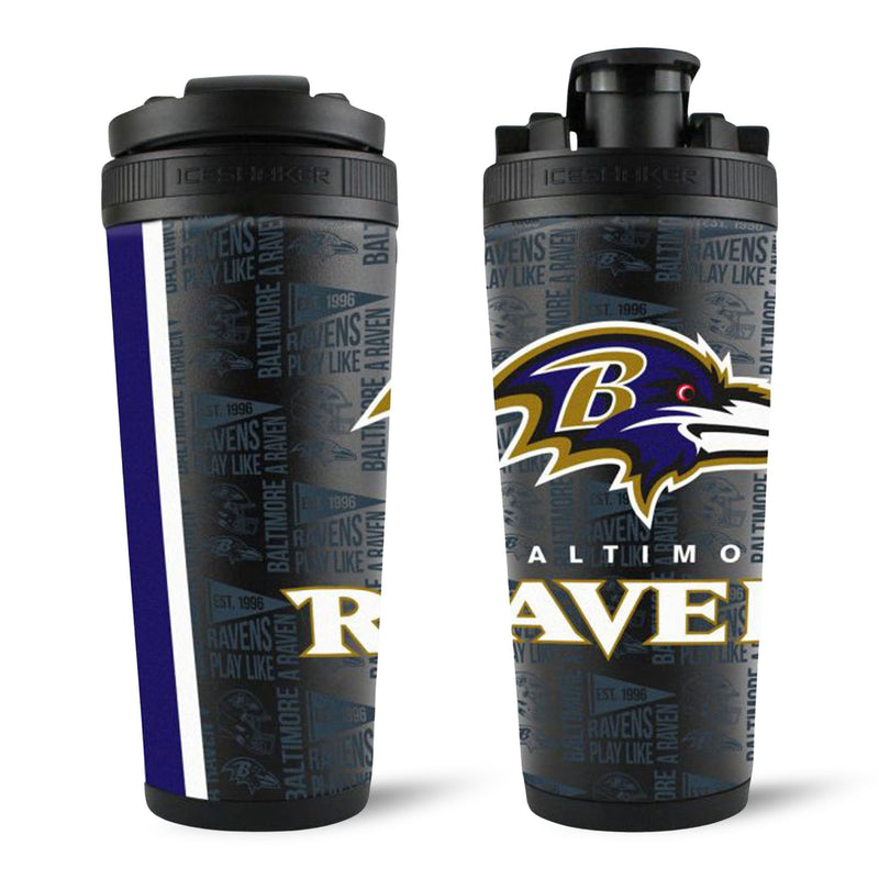 Load image into Gallery viewer, Officially Licensed Baltimore Ravens 26oz Ice Shaker