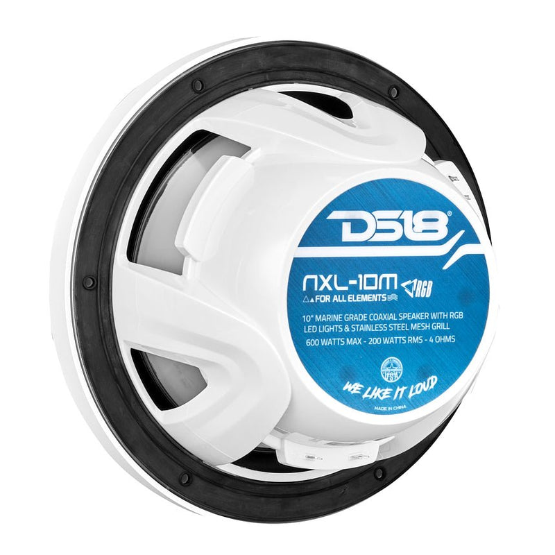 Load image into Gallery viewer, NXL 10" 2-Way Coaxial Marine Speaker with RGB LED Lights 200 Watts Rms 4-Ohm