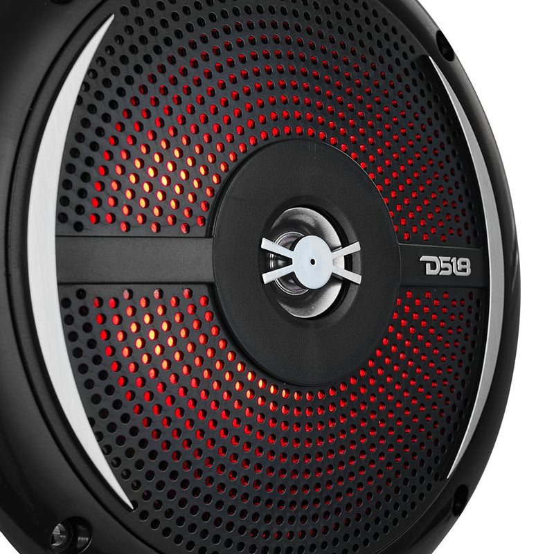 Load image into Gallery viewer, NXL 6.5" 2-Way Coaxial Marine Shallow Speaker With LED RGB Lights 25 Watts Rms 4-Ohm