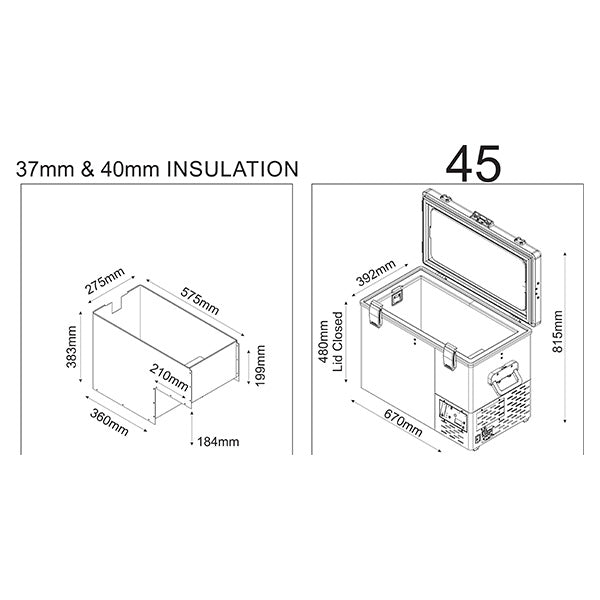 Load image into Gallery viewer, 45L Legacy Smart QC Fridge/Freezer