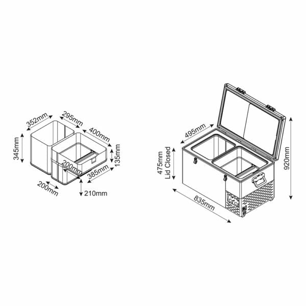 Load image into Gallery viewer, 70L Legacy Smart QC Fridge/Freezer
