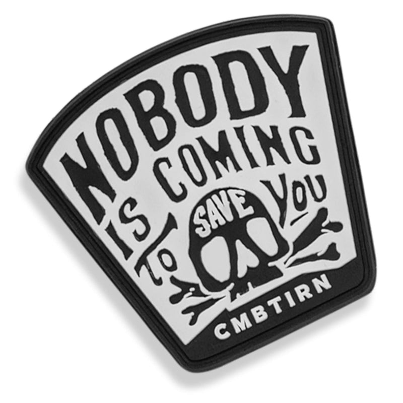 Load image into Gallery viewer, Nobody Is Coming To Save You Skull PVC Velcro Patch