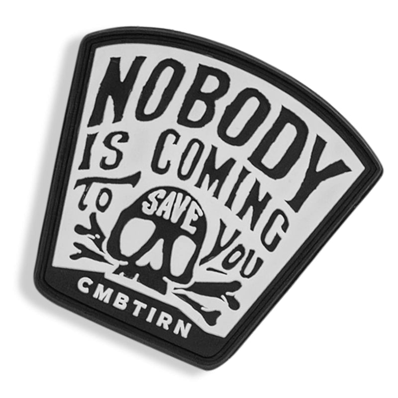 Load image into Gallery viewer, Nobody Is Coming To Save You Skull PVC Velcro Patch