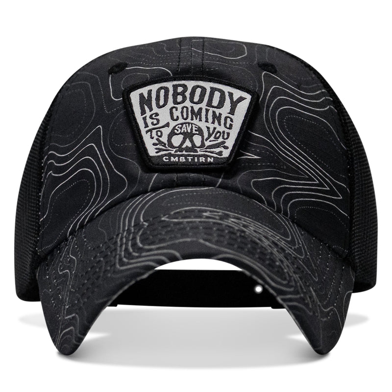 Load image into Gallery viewer, Nobody Is Coming To Save You Skull Patch Ripstop Snapback