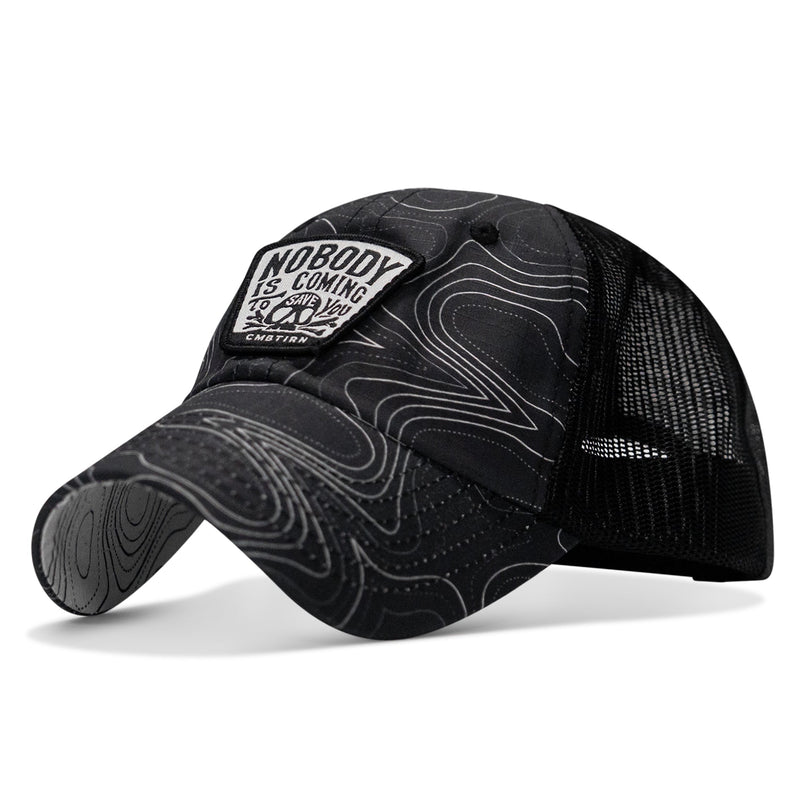 Load image into Gallery viewer, Nobody Is Coming To Save You Skull Patch Ripstop Snapback