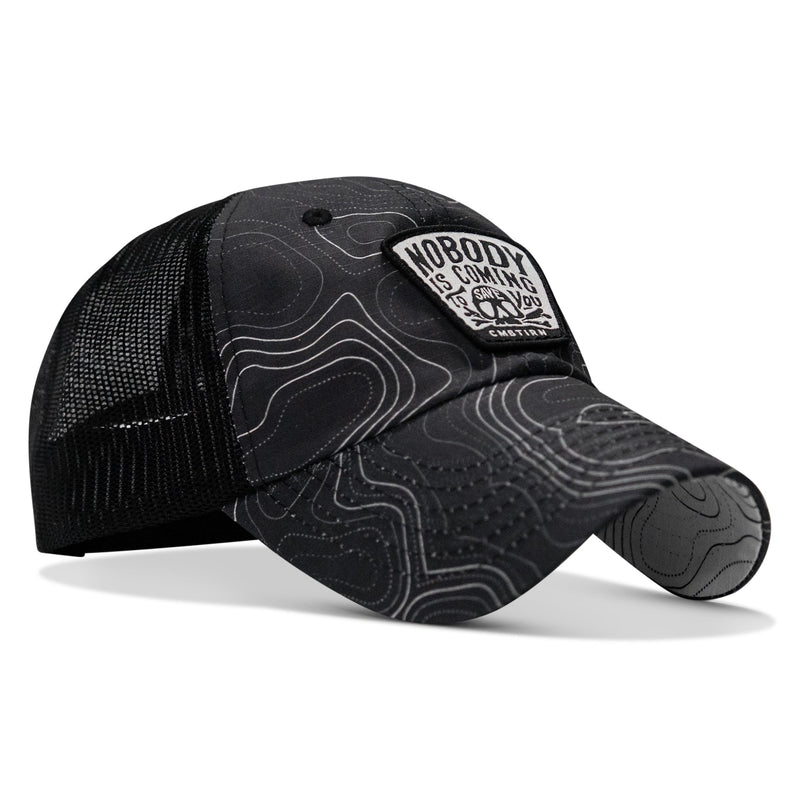 Load image into Gallery viewer, Nobody Is Coming To Save You Skull Patch Ripstop Snapback