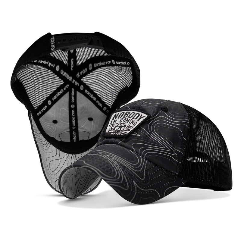 Load image into Gallery viewer, Nobody Is Coming To Save You Skull Patch Ripstop Snapback