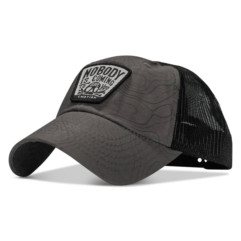 Load image into Gallery viewer, Nobody Is Coming To Save You Skull Patch Ripstop Snapback