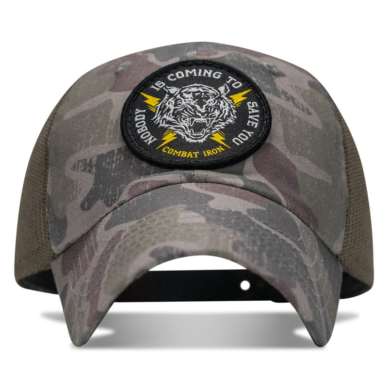 Load image into Gallery viewer, Nobody is Coming To Save You Patch Tactical Ripstop Mesh Snapback Hat