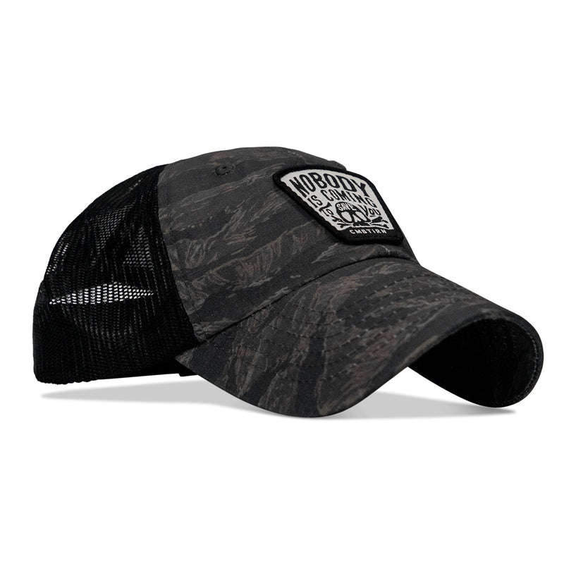 Load image into Gallery viewer, Nobody Is Coming To Save You Skull Patch Ripstop Snapback