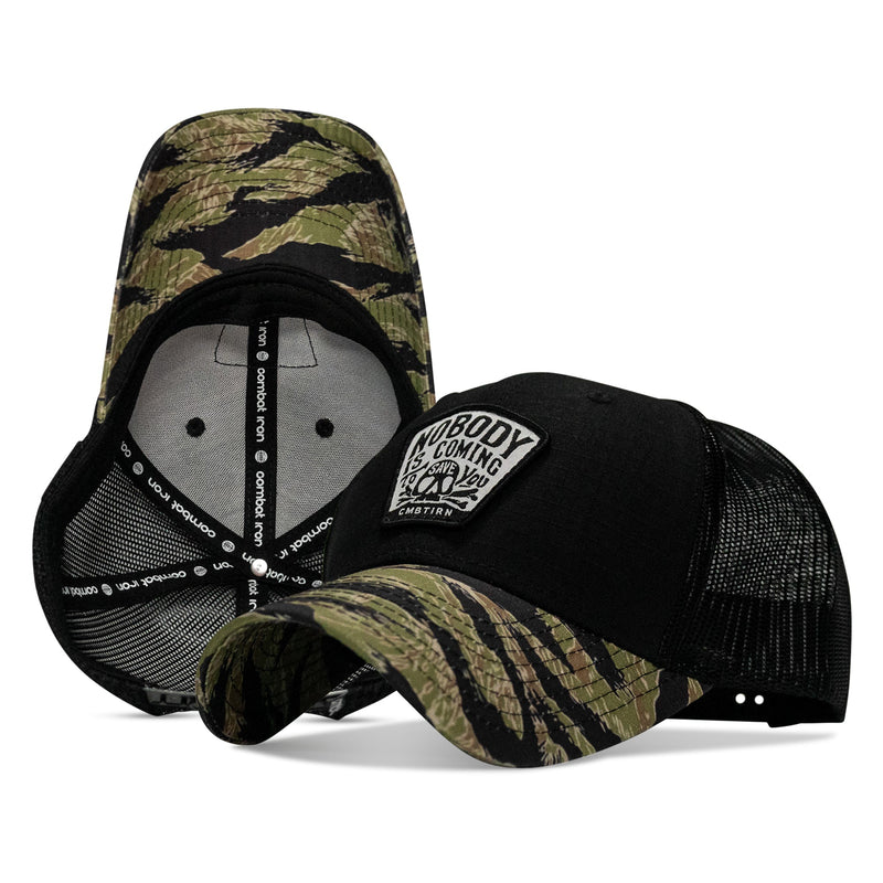 Load image into Gallery viewer, Nobody Is Coming To Save You Skull Patch Original Ripstop Snapback Hat