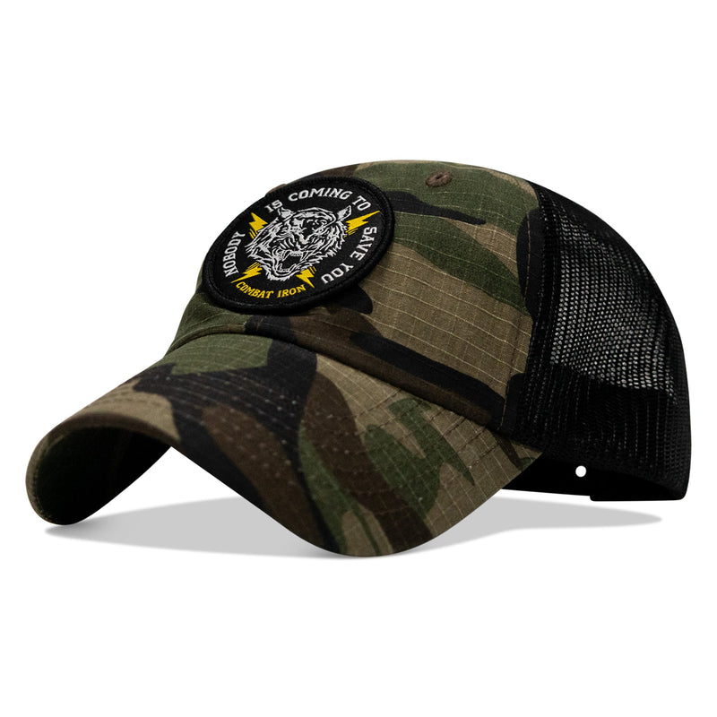 Load image into Gallery viewer, Nobody is Coming To Save You Patch Tactical Ripstop Mesh Snapback Hat
