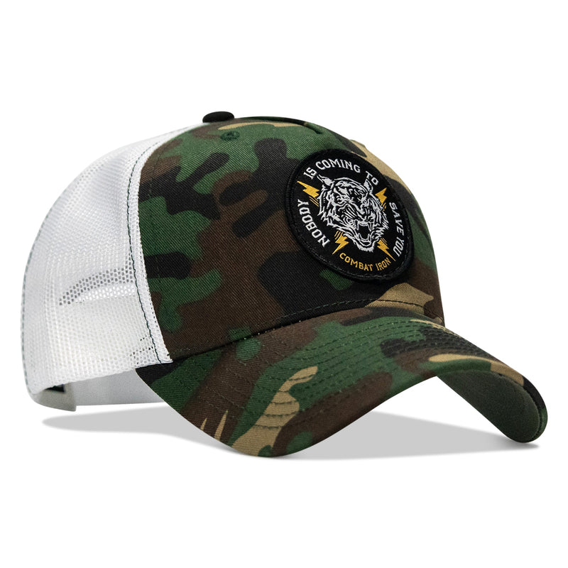 Load image into Gallery viewer, Nobody Is Coming To Save You Patch Snapback Hat