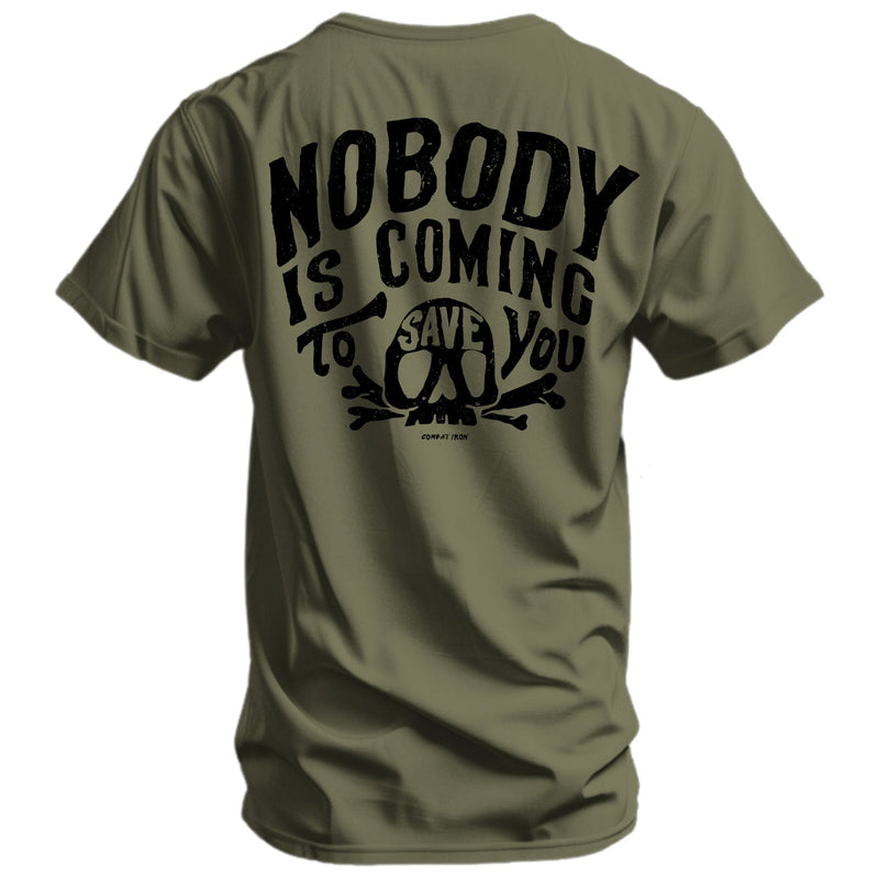 Load image into Gallery viewer, Nobody Is Coming To Save You Skull Men's T-Shirt