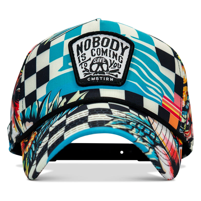 Load image into Gallery viewer, Nobody Is Coming To Save You Skull Patch Waterproof Weekender Snapback