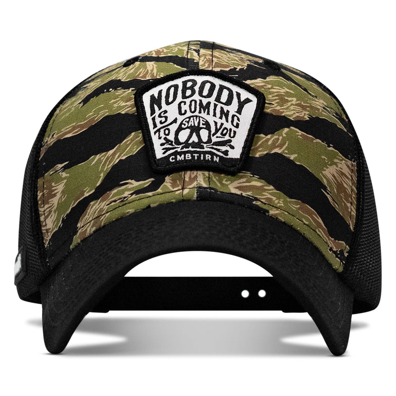 Load image into Gallery viewer, Nobody Is Coming To Save You Skull Patch Original Ripstop Snapback Hat
