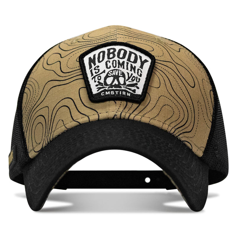Load image into Gallery viewer, Nobody Is Coming To Save You Skull Patch Original Ripstop Snapback Hat