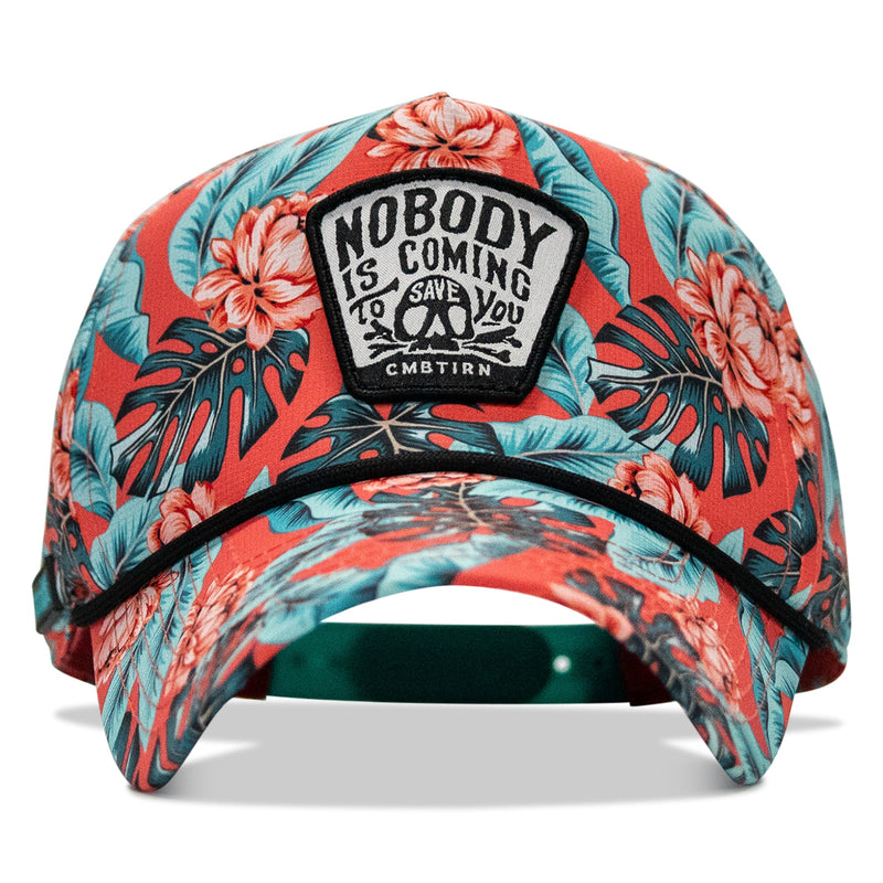 Load image into Gallery viewer, Nobody Is Coming To Save You Skull Patch Waterproof Weekender Snapback