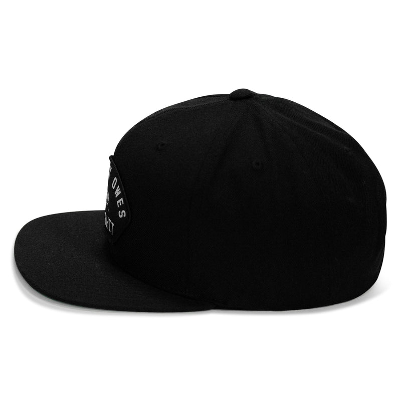 Load image into Gallery viewer, Nobody Owes You Shit Arched Patch Flatbill SnapBack Hat